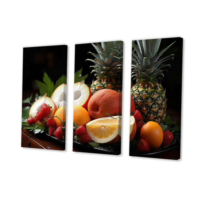 Hawaii Tropical Delights I, impression sur toile 3 pièces, H 28 po x l 36 po