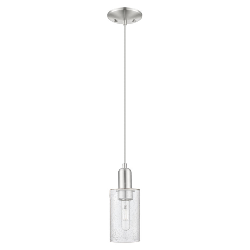 Arcadia - Alyssha - Mini-luminaire suspendu à cordon 4 lumières 1 po, Nickel satiné brossé, Grainé