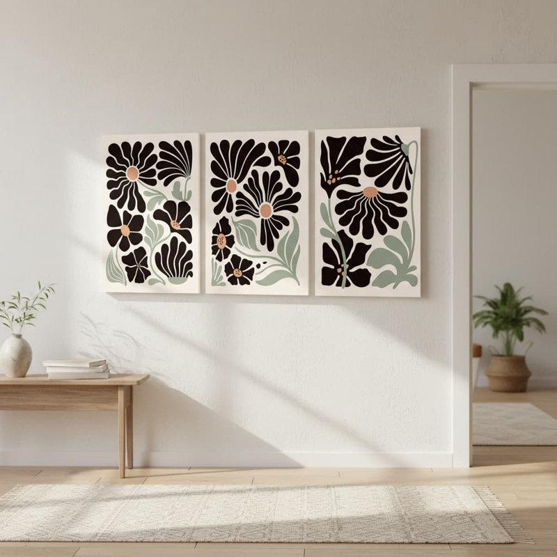 3 Piece No Frame Print on Canvas