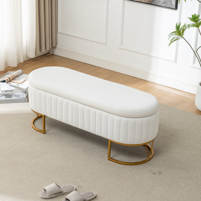 Banc de rangement rembourré Kathlin