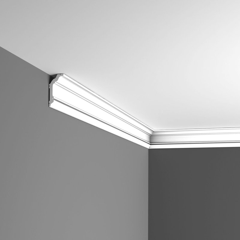 Primed White Polystyrene Crown Moulding Set of 5