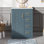 Meuble-lavabo 24 po avec lavabo intégré en céramique, meuble-lavabo à une porte, 3 tiroirs et meuble-lavabo simple pour petite et moyenne salle de bain