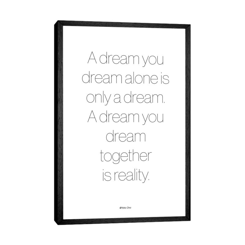 A Dream - Print on Canvas, 101.6cm H x 66.04cm W x 3.81cm D, Black Framed