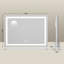 Makeup Mirror with 3 Color Lights, 58x46cm Large Lighted Vanity Mirror with Light Strip and Charging