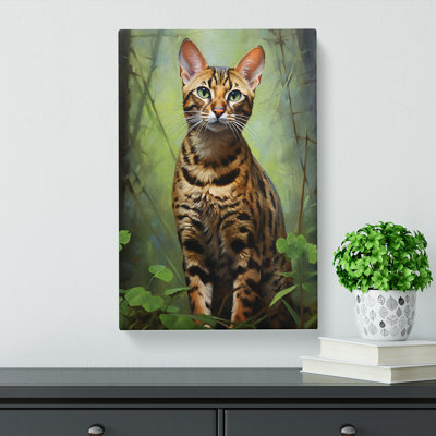 Bengal Cat Hard Edge Painting - Print