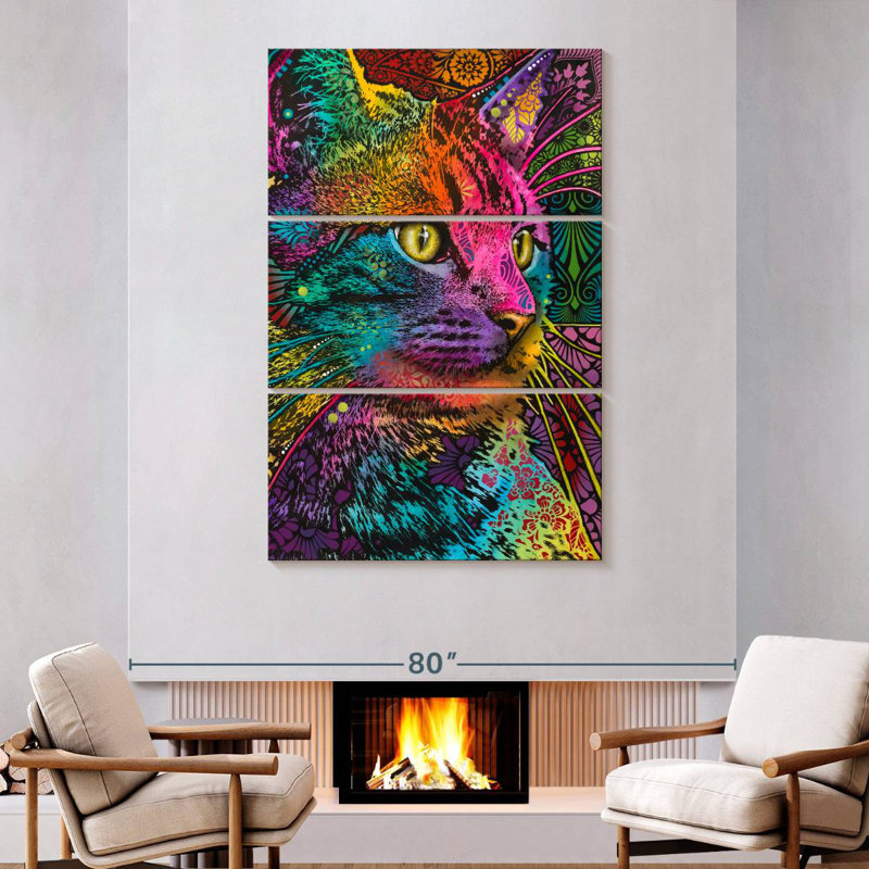 Brampt Felis, 74" H x 48" W