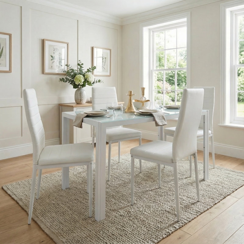 Gorge 6 - Person Dining Set, White