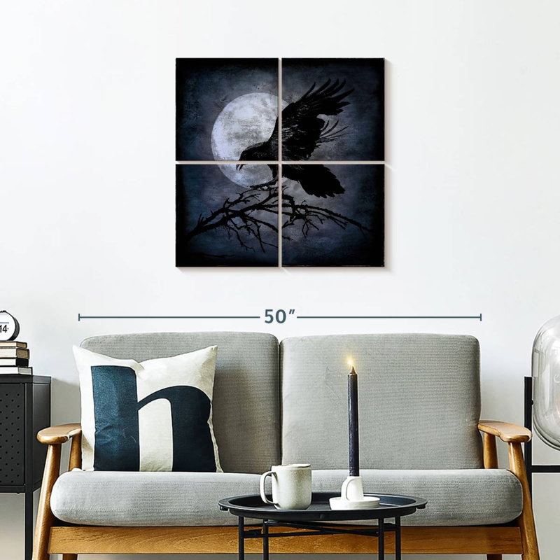 Kelan Moonlight Crow, 26" H x 26" W