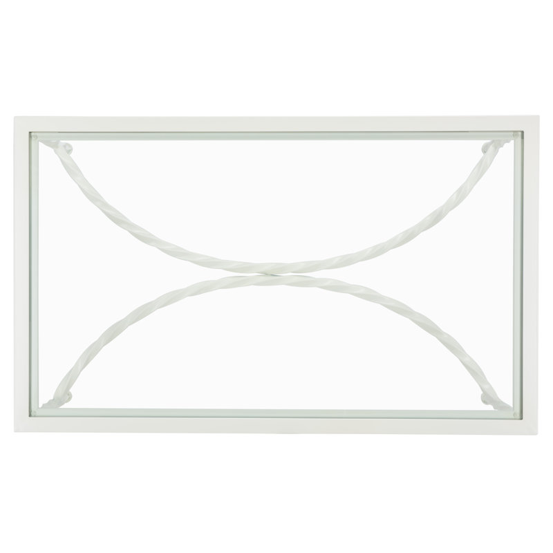 Vera Glass Cocktail Table, White