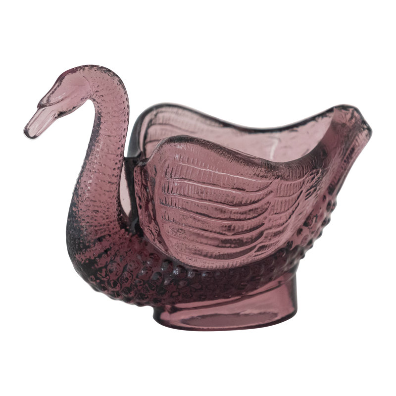 Glass Swan Shaped Dish