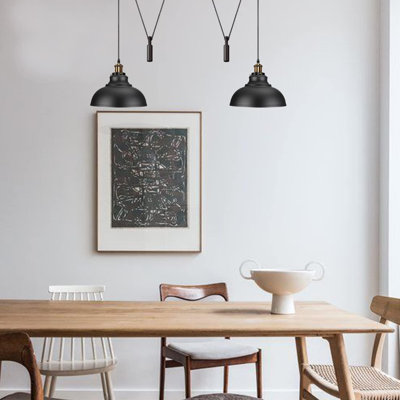 2 - Light Black Dome Pendant