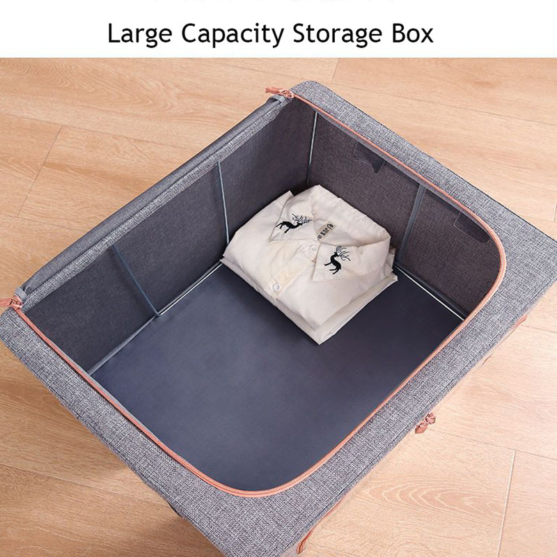 Ebern Designs Fabric Decorative Bin, 13'' H x 19.6'' W x 15.7'' D