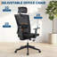 Chaise de bureau ergonomique en maille à dossier haut, chaise de bureau robuste pouvant supporter jusqu'à 159 kg (350 lb) avec appui-tête réglable, soutien lombaire, fonction inclinable et accoudoirs pliables.-575716245