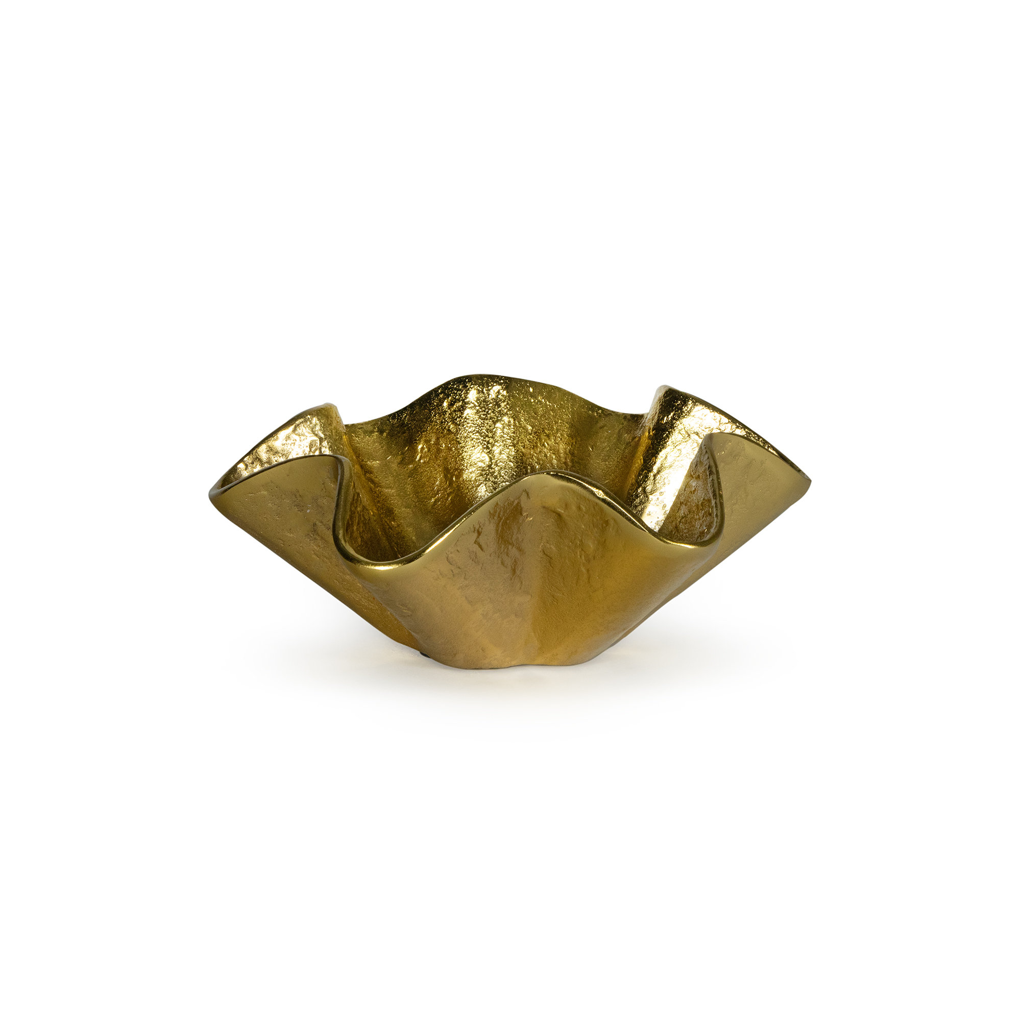 Pedicoat Metal Bowl Small, 4.75" H x 12" W x 12" D, Brass