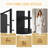 360° Rotating 66"X14" Multifunctional Full Length Mirror With Hook Storage Rack Coat Rack With Mirror Solid Wood Floor Mirror Bedroom Living Room Cloakroom Space Saving-779192393