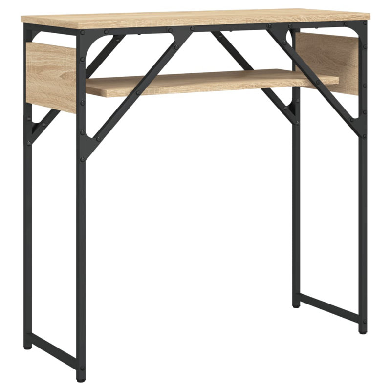 Fishel Console Table, 75 H x 75 W x 30 D cm, Sonoma Oak