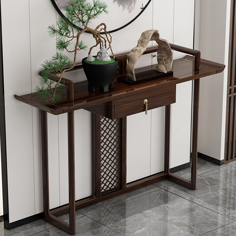 New Chinese light luxury solid wood console table, 33.40" H x 47.20" W x 14.90" D