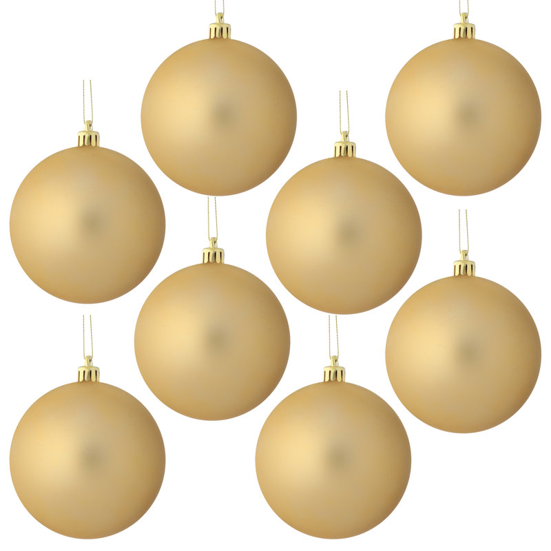 Boule en plastique incassable 100 mm mat, Champagne