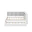 Lit de jour double avec lit gigogne, lit de jour avec lit gigogne escamotable, canapé-lit en bois avec tablette de rangement