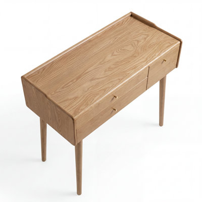 31.5"W Solid Ash Makeup Vanity with Drawers