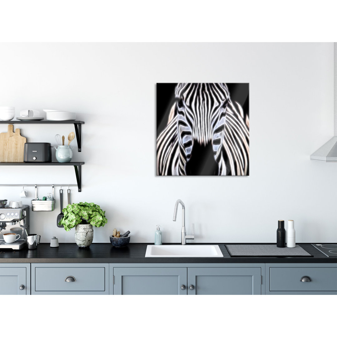 Glasbild Zebra Portrait