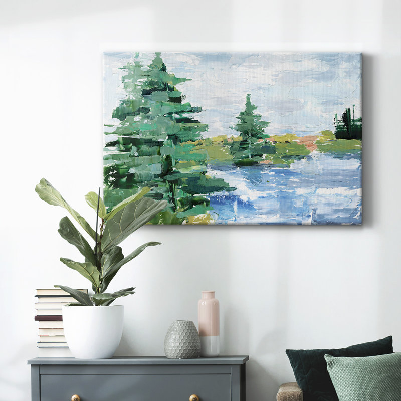Toile tendue Evergreen Lake I-Gallery, H 32 po x l 48 po