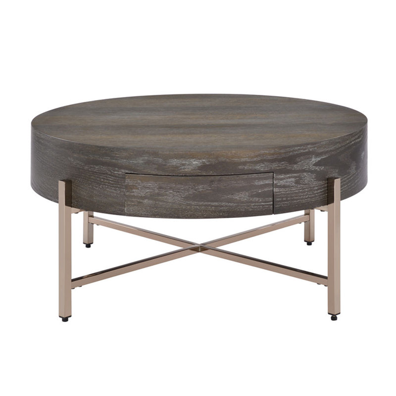 Table basse Weyton brun clair et champagne