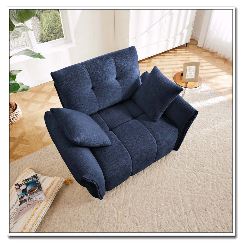 Chaise en chenille, No, Bleu