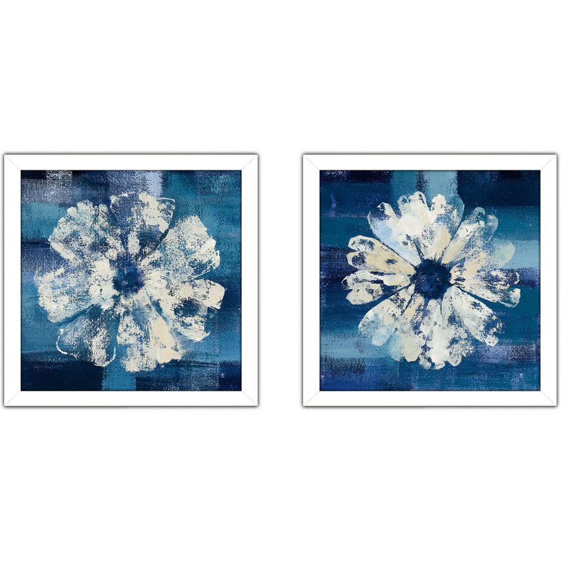 « Ocean Bloom I », ensemble de 2 pièces encadrées, H 16,5 po x l 33 po, Sans mat