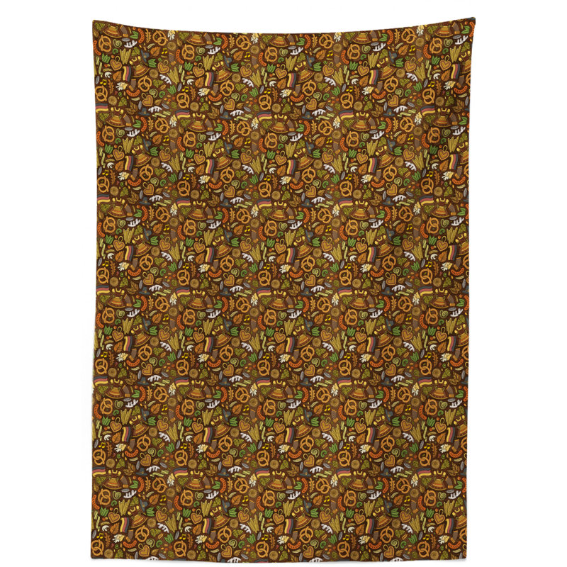 German Geometric Tablecloth, 70" L x 52" W