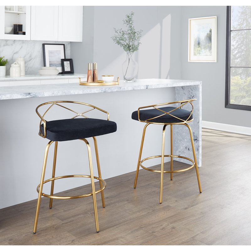 Tabouret de comptoir à hauteur fixe avec pivot