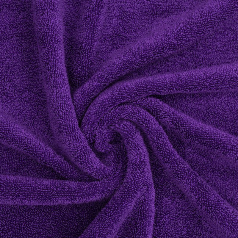  Essuie-mains 100% coton 4 pièces pour salle de bain, Mauve