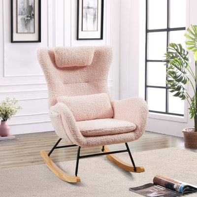 Chaise berçante, chaise berçante moderne avec dossier haut