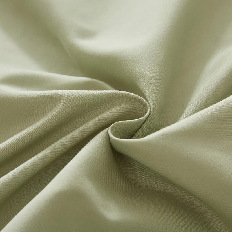 Polyester Solid Colour Duvet Cover with Pillowcases Included, Green
