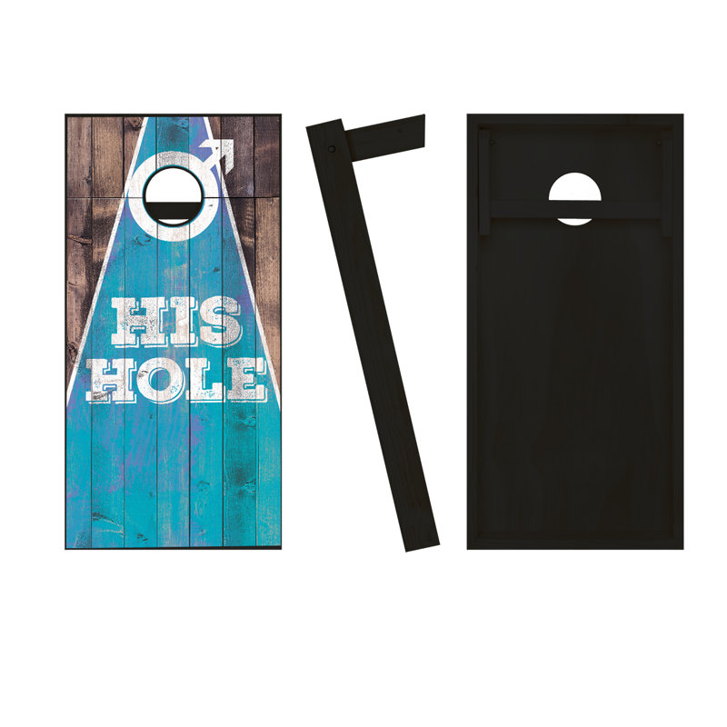 Ensemble de cornhole 2 'x 4' avec sacs, Bleu royal / rouge