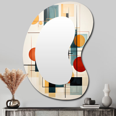 Miroir mural coloré de style Mid-Century rétro coloré Reflections IV - Mid-Century