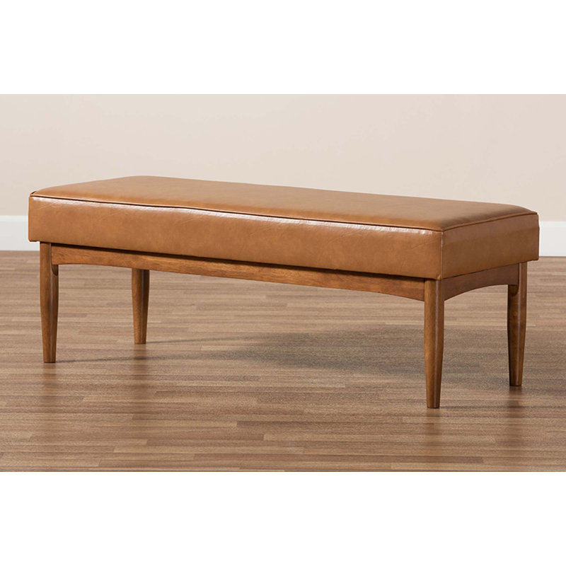 Faux Leather Upholstered Bench