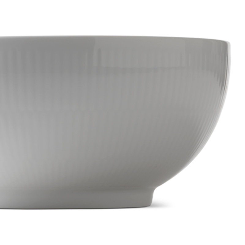 Royal Copenhagen White Fluted Serving Bowl, 3.7402" H x 8.2677" W x 8.2677" D