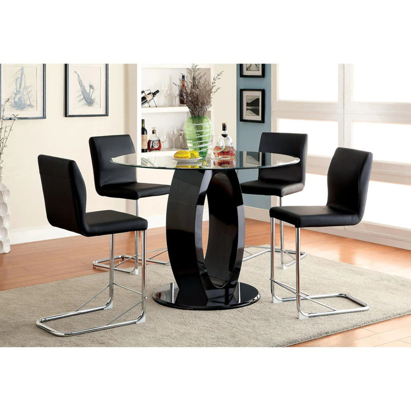 Upholstered Dining Chairs, Chrome