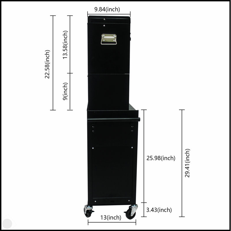 Armoire à outils sur roulettes, coffre à outils roulant verrouillable à 6 tiroirs avec 4 roues universelles, organisateur de rangement de boîte à outils détachable 2 en 1 pour atelier de réparation