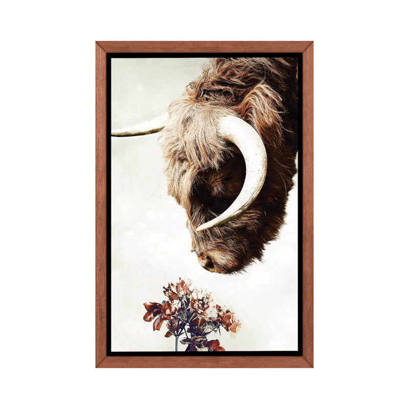 Highlander par Wouter Rikken - reproduction d'art, H 26 po x l 18 po x 1,5 po, Toile classique avec cadre brun