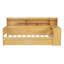 Lit de jour en bois avec tablettes de rangement, lit multifonctionnel avec deux tiroirs de rangement et bureau d'étude-782400879-782400878