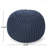 Cotton Upholstered Round Pouf Ottoman-125320599