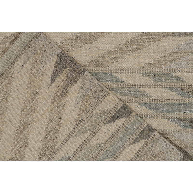 Scandinavian Wool Geometric Area Rug, Rectangle 10' x 14'