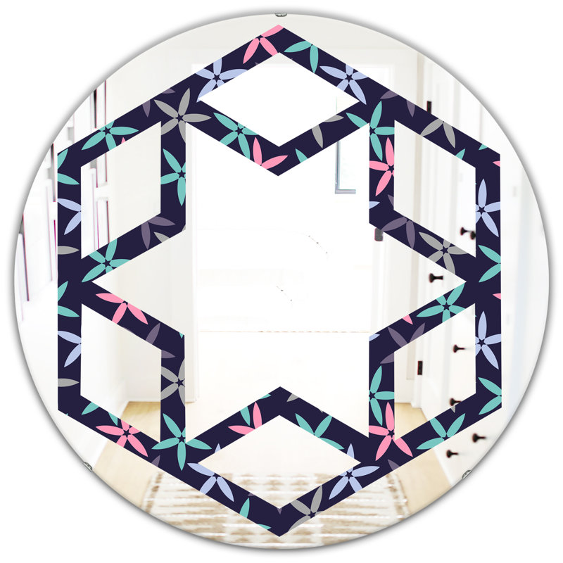 Miroir mural abstrait sans cadre V, H 31,5 po x l po