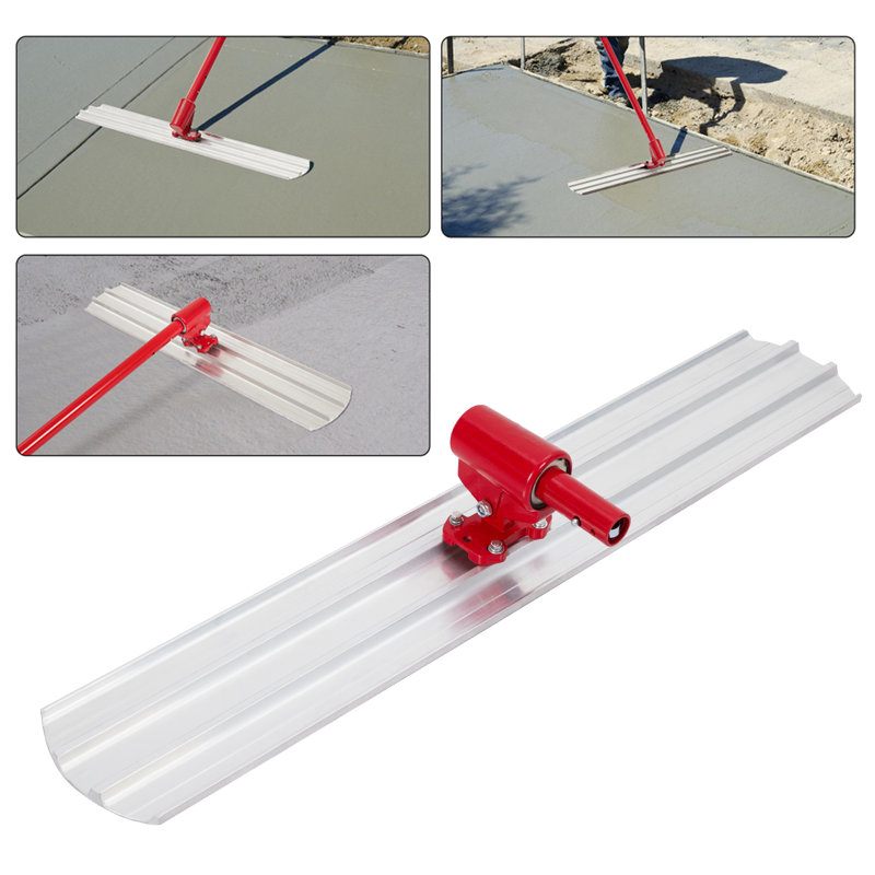Flotteur en magnésium 48 x 8 pouces - Support réglable, outil de finition de béton robuste - Lame en alliage à extrémité ronde - Pour maçonnerie industrielle - Spécifications: 48 pouces sans boîte en plastique
