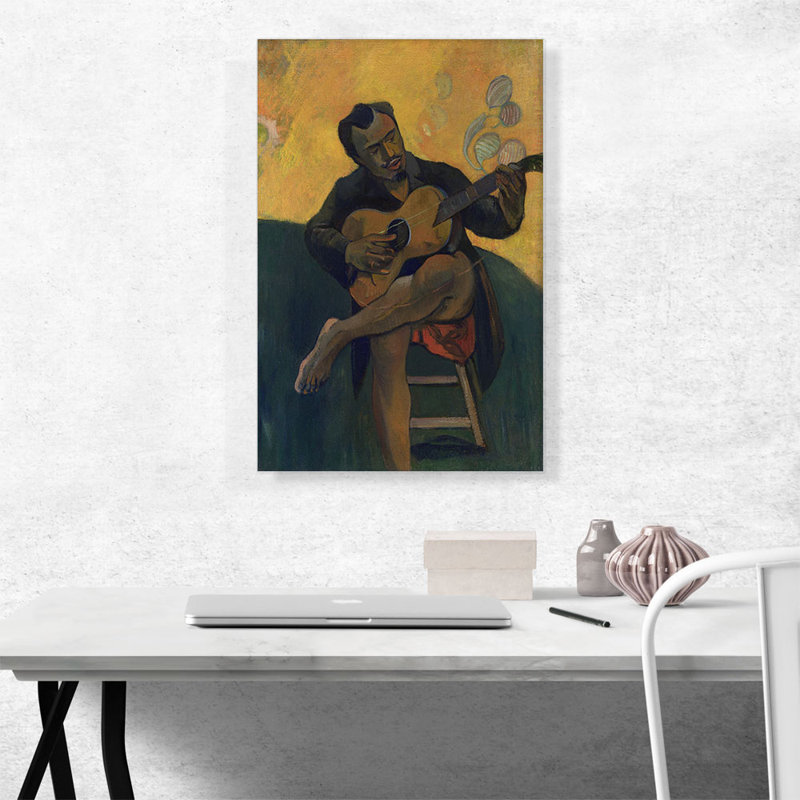 Le joueur de guitare - 1894 - impression, H 26 po x l 18 po x P 0,75 po