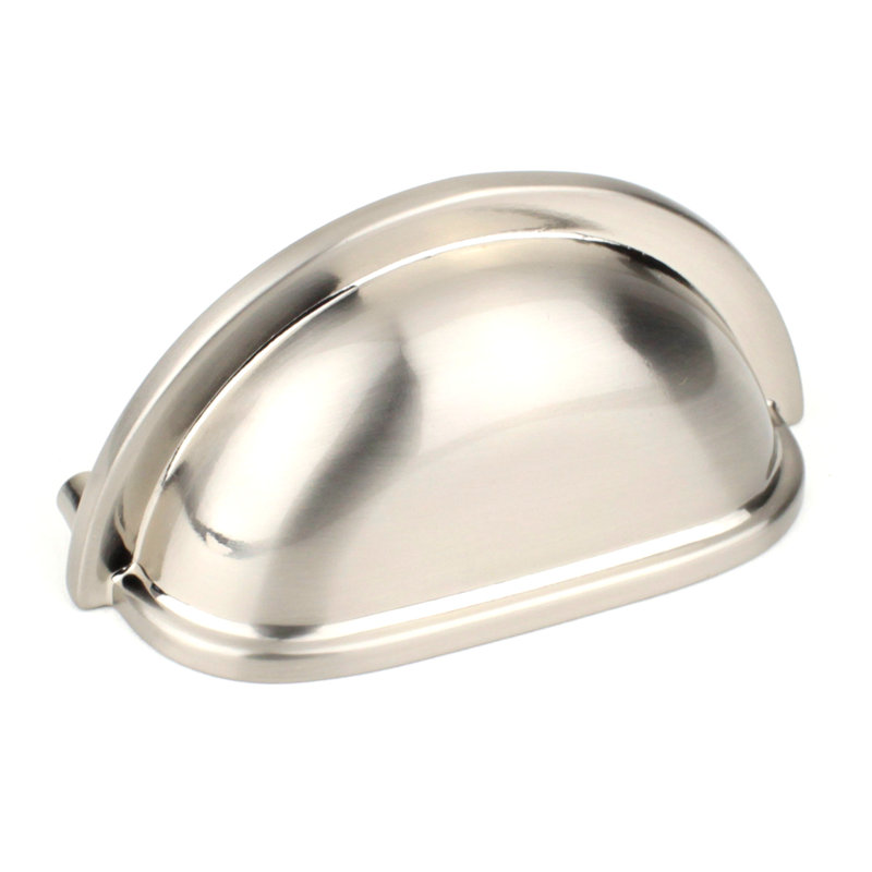 Poignée coquille 3 po Milan, Nickel satiné