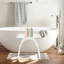 Tabouret de douche en acrylique, banc de salle de bain robuste, tabouret de bain avec canal de fuite d'eau-1194264428