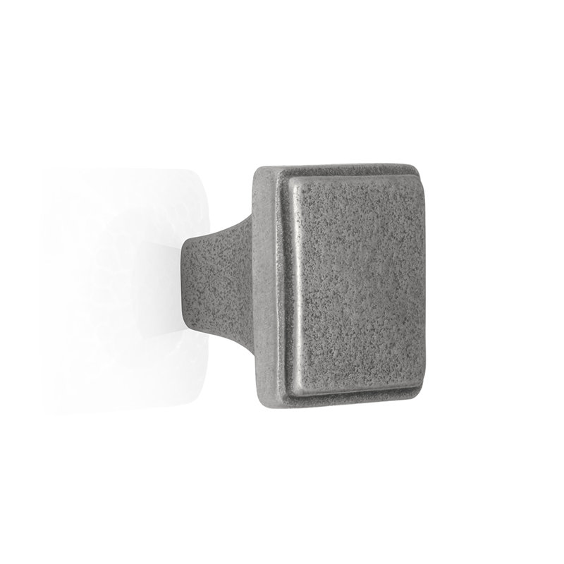 Poignée carrée Conwy, L 1,3 po x l 0,55 po x P 1,18 po, Étain